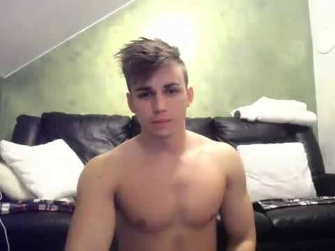 MewTwo flexes his sexy twink body in undies on the couch then jerks off hard on stream